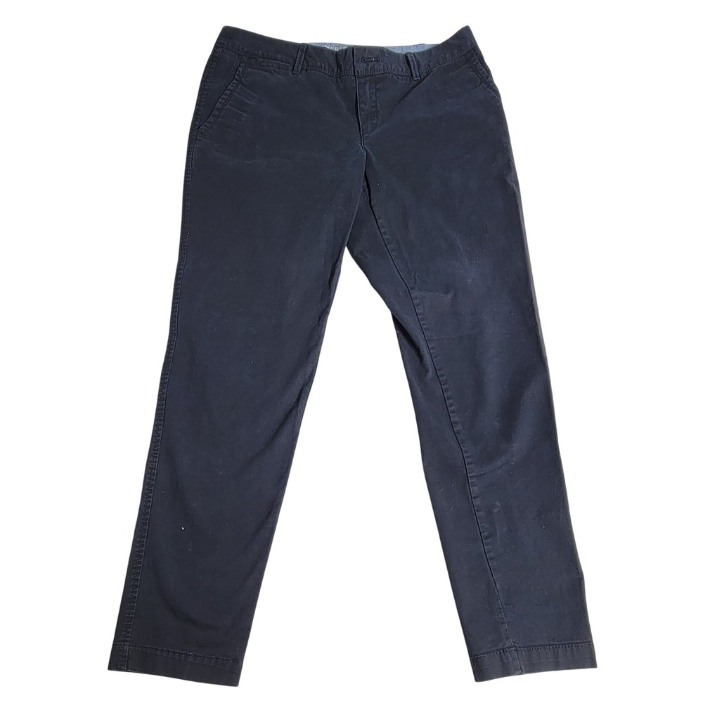 Banana Republic Womens City Chino Navy Blue Straight Leg Stretch Pants Size 2